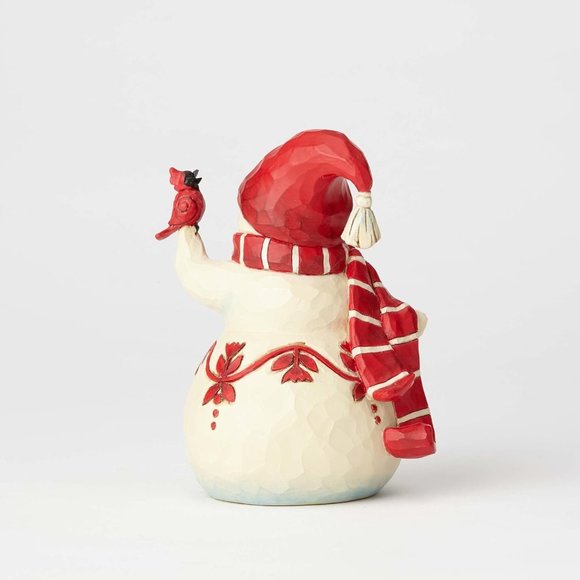 Jim Shore Heartwood Creek Snowman Holding a Cardinal Pint-Sized Figurine, NIB - Picture 3 of 4